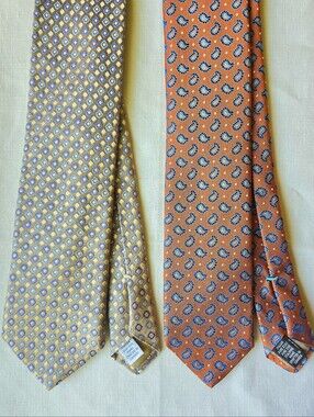 Lot of 2 DION Collection Men's  100% Italian Silk  Necktie CANADA Designer